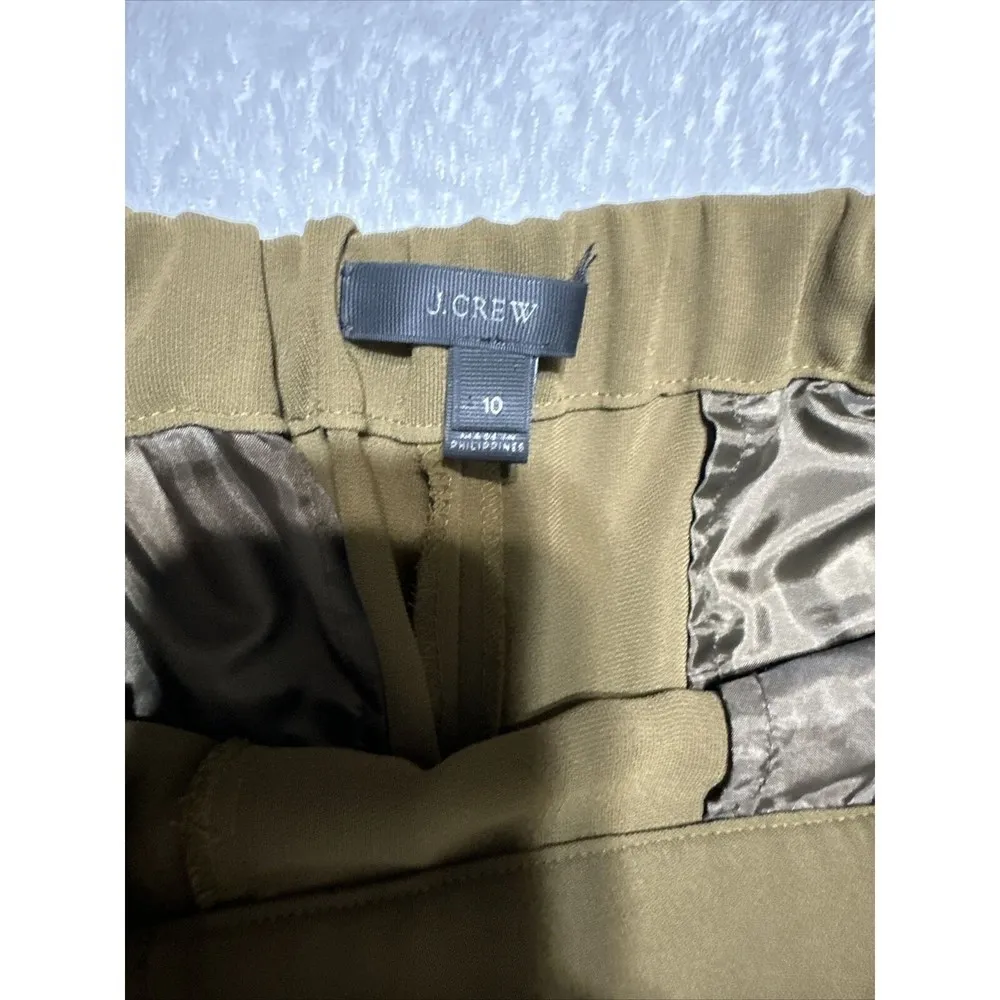 J.Crew  Womens Ankle Easy Pull On Dress Pant Navy Style E1756 Lightweight Size 10 - Image 3