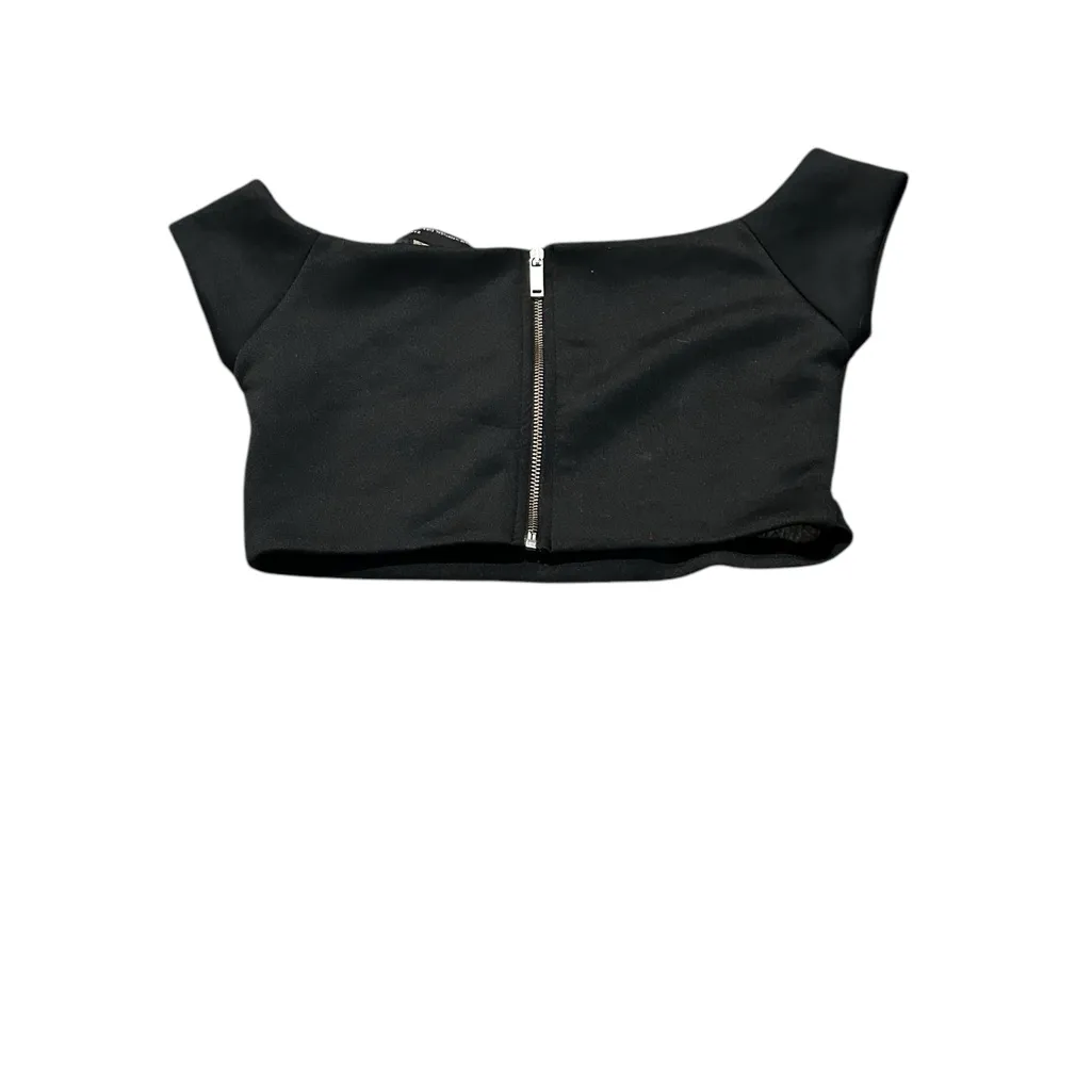 ZARA 3/$15  dressy black crop top - Image 4