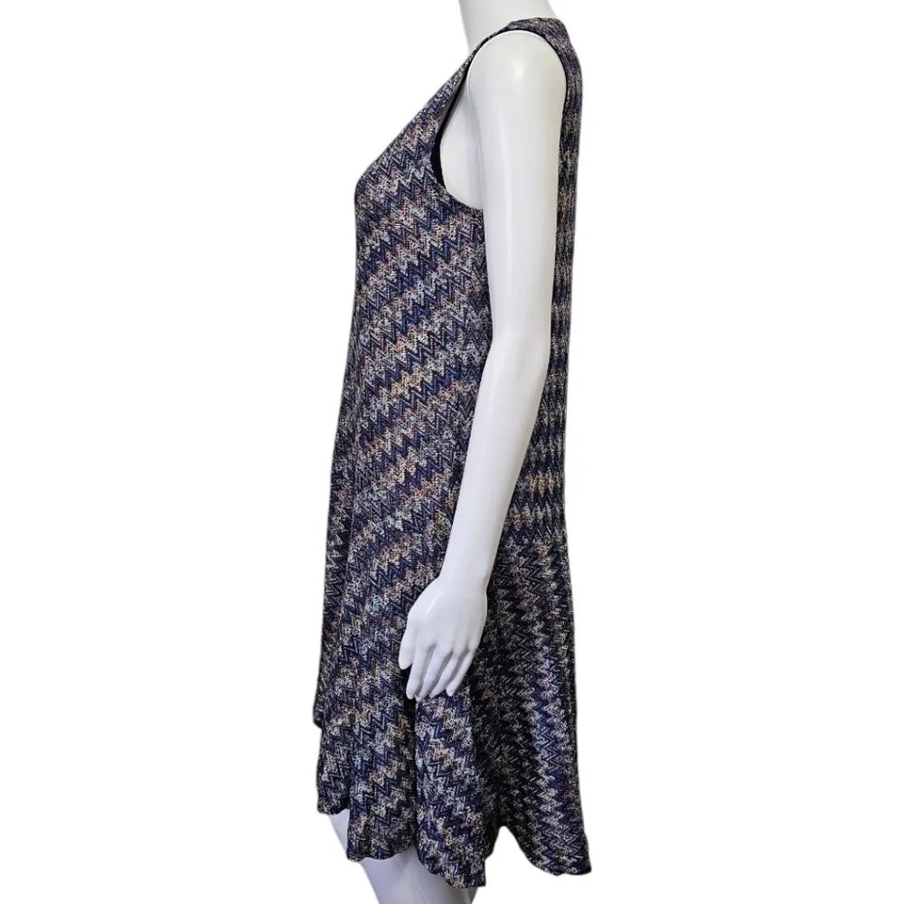 Anthropologie Maeve Westwater Chevron Knit Aline Sleeveless Dress Size Large - Image 4