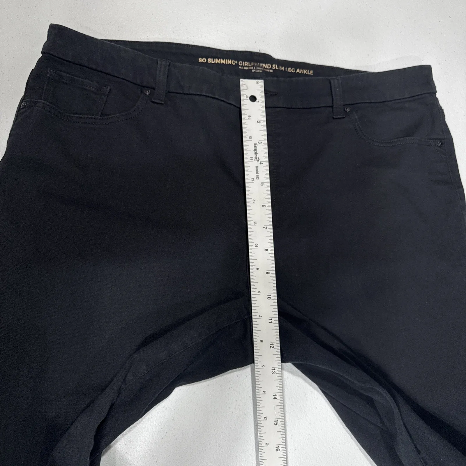 Chicos Jeans Womens So Slimming Girlfriend Slim Leg Ankle Black Size 16R or 3R - Image 8