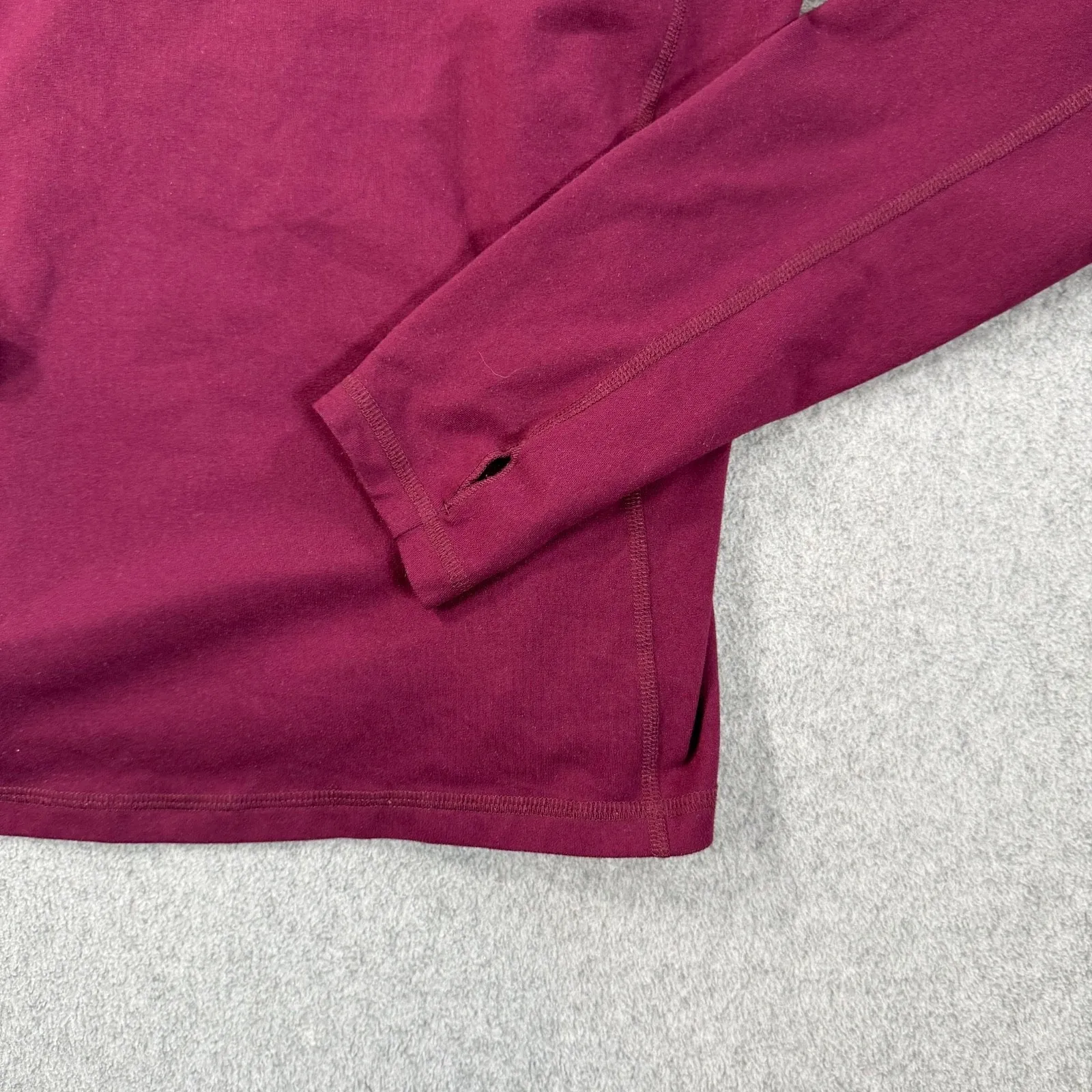Mountain Hardwear Butter Zippity Quarter Zip Pullover Women's Medium Burgundy - Image 9