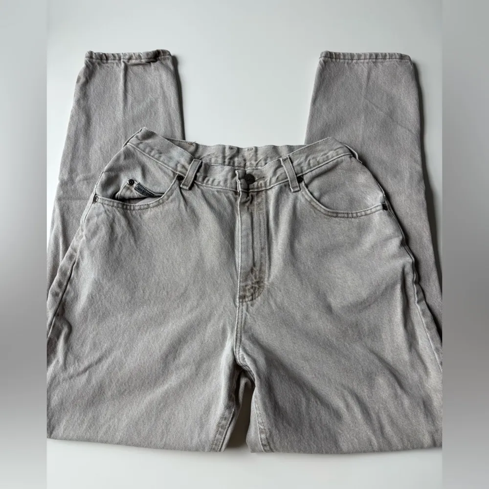 VTG‎ Lee Riders High Waist Vintage MOM Gray Tapered Denim Jeans Size 12 M - Image 3