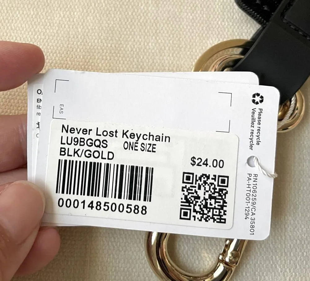 Never Lost Keychain - Black/Gold - Image 7