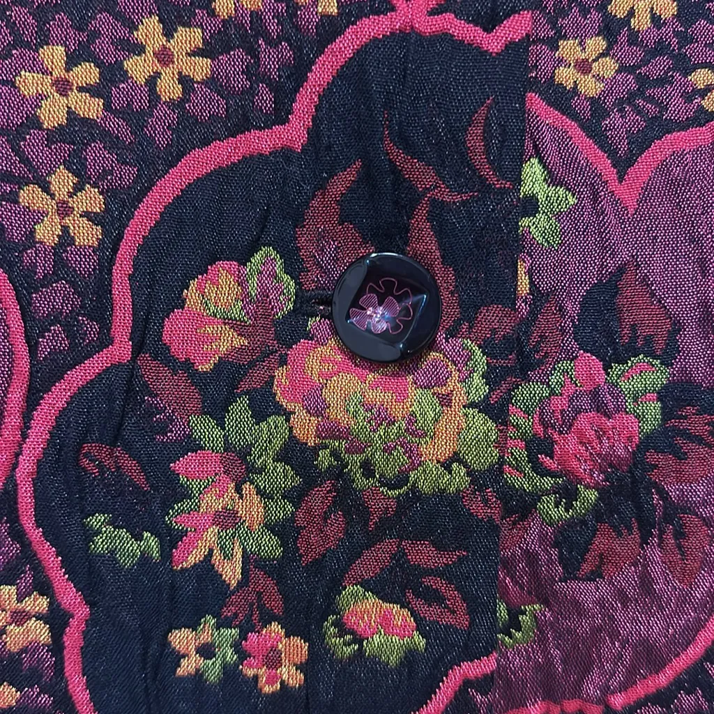 NWOT Tapestry type fabric Luciano Choi blazer Purple Size XL - Image 3