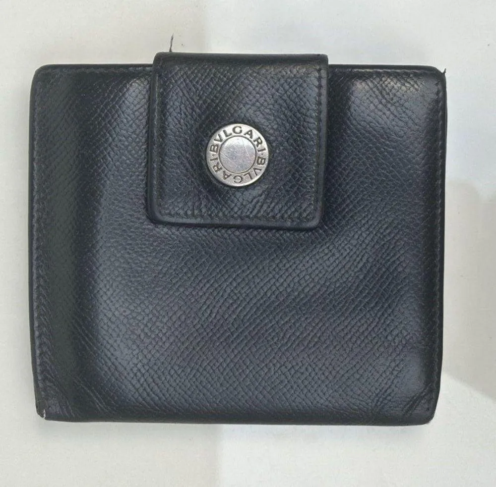 Bvlgari bifold Square Black Leather Wallet. - Image 2