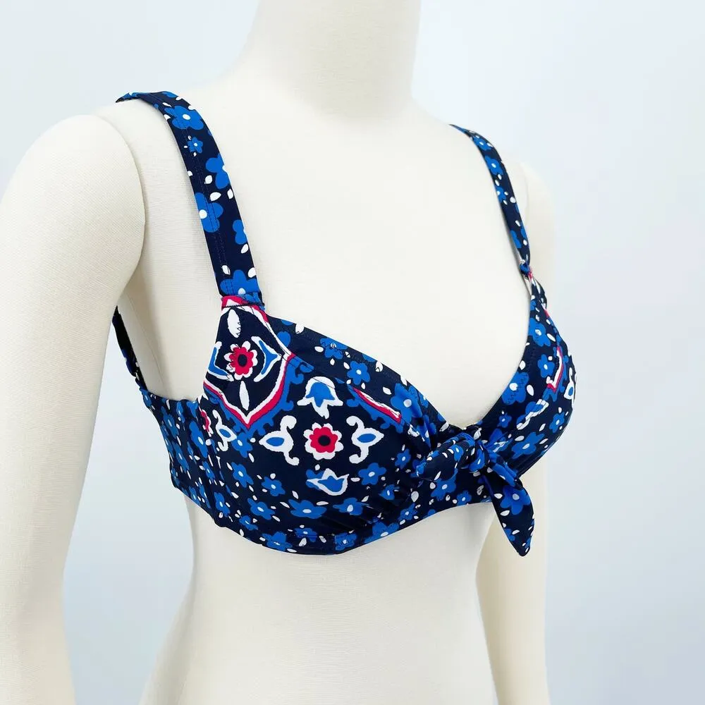 SWIMSUITS FOR ALL Paisley Bow Underwire Bikini Top Size 4 - Image 11