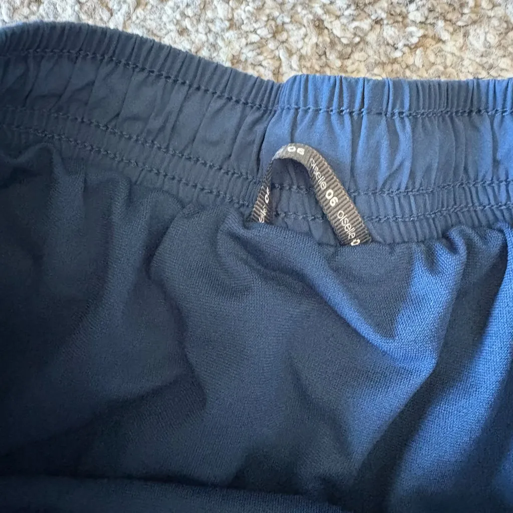 Oiselle Roga Shorts Womens Running Athletic Comfy Size 6 Blue - Image 3