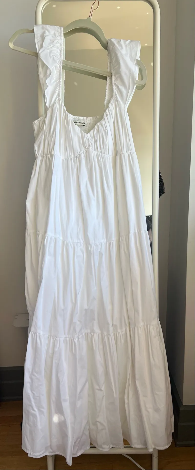 Abercrombie White Maxi Dress - Image 3