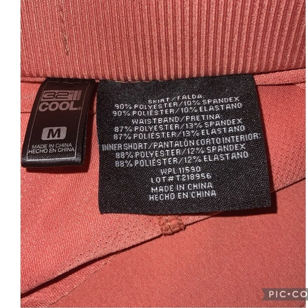 32* Degrees Cool Rosalia Mauve Pink Sporty Skort Pickets Elastic Waist Medium - Image 9