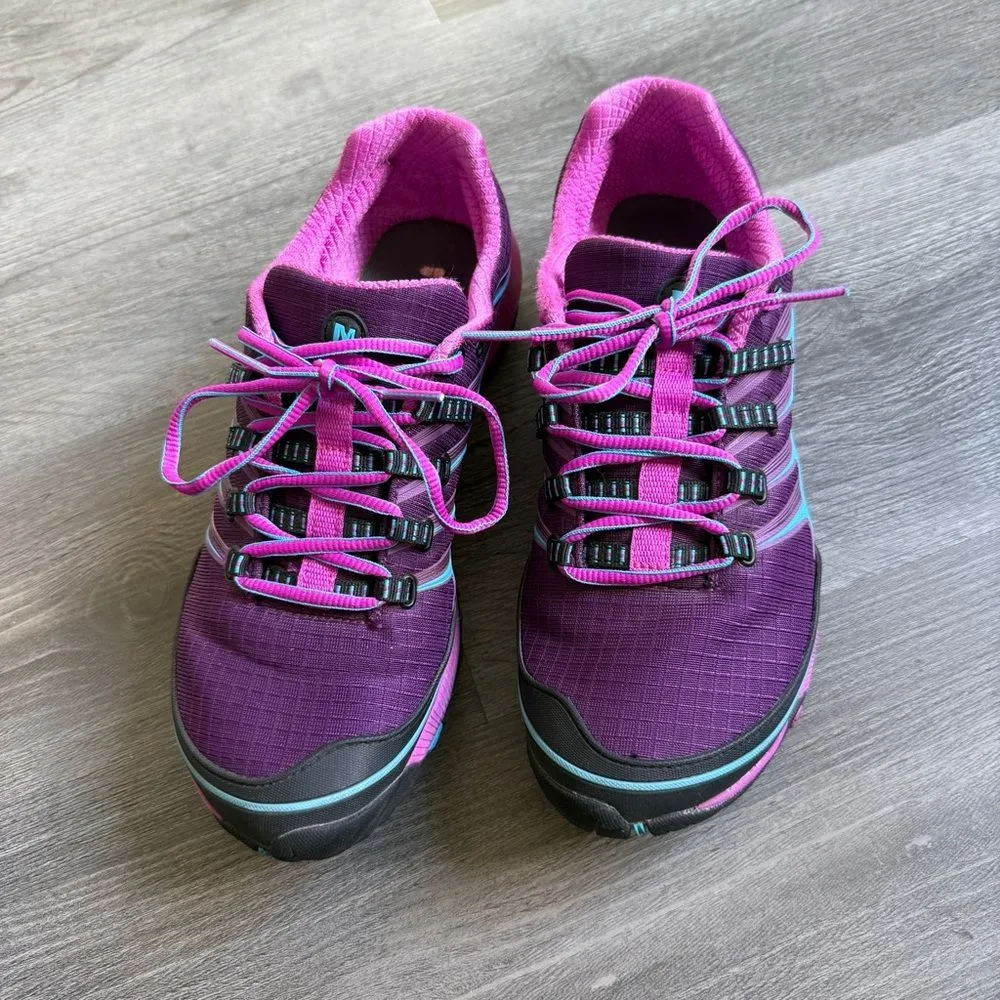Merrell All Out Rush Trail Running Shoes Women’s 9 Purple Horizon Blue - Image 2