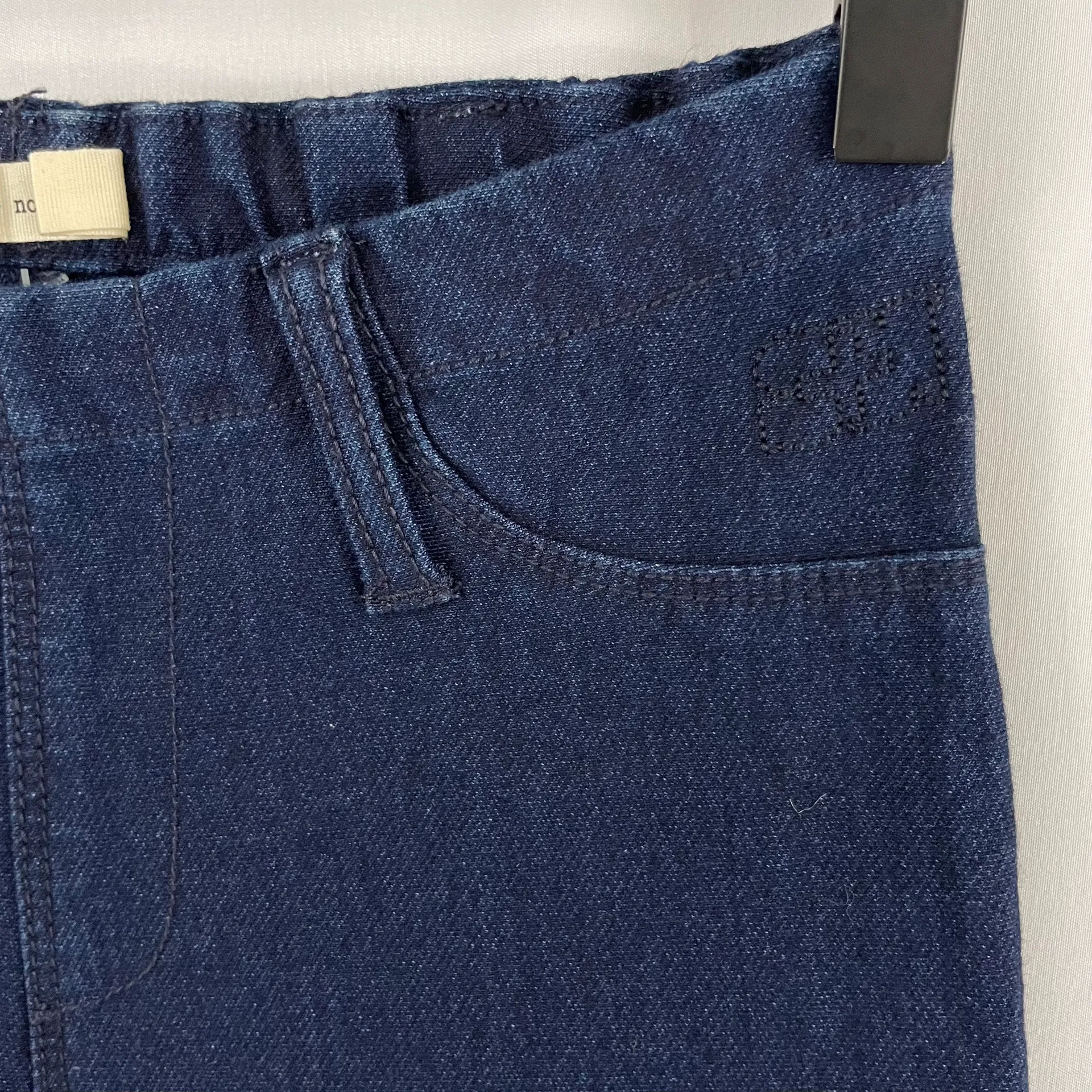 New Silence+Noise Dark Denim Jeggings Elastic Waist Pull On Skinny Jeans - Image 5