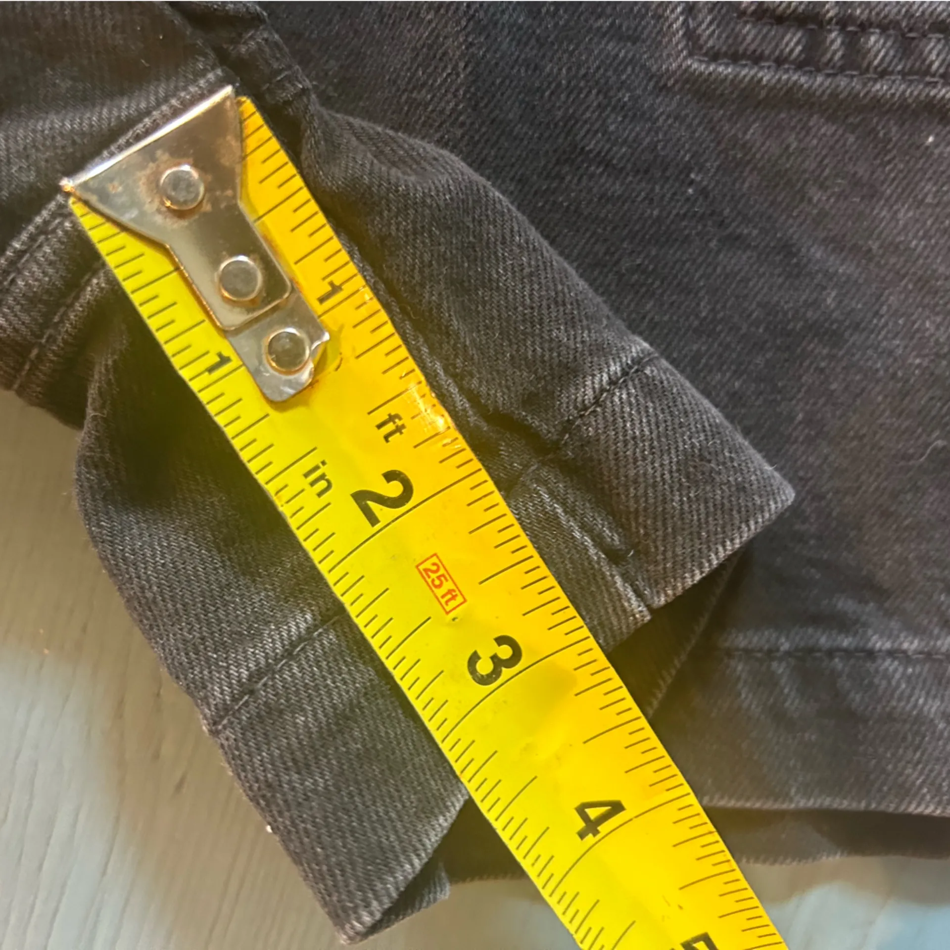 GAP Charcoal Black Denim Romper Puff Sleeves | Women’s Size 8 - Image 12