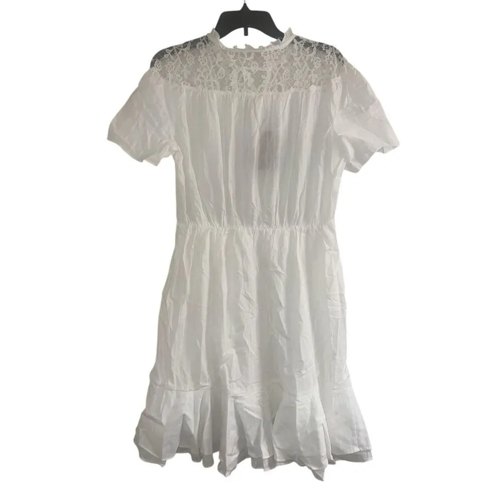 ✨MAIN STRIP LACE TOP WHITE SZ LARGE DRESS✨ - Image 3