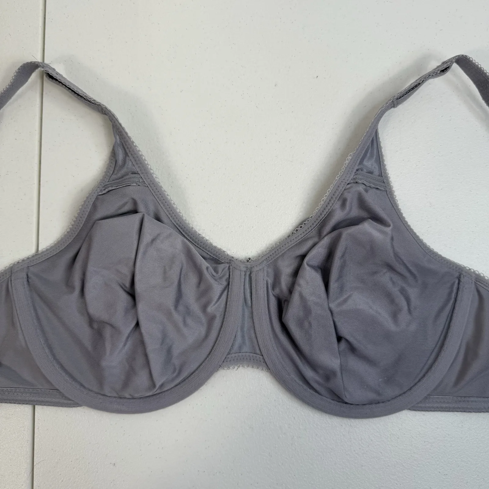 Wacoal 34DD Bra Basic Beauty Full Figure Seamless Underwire Unlined Gray 855192 - Image 9