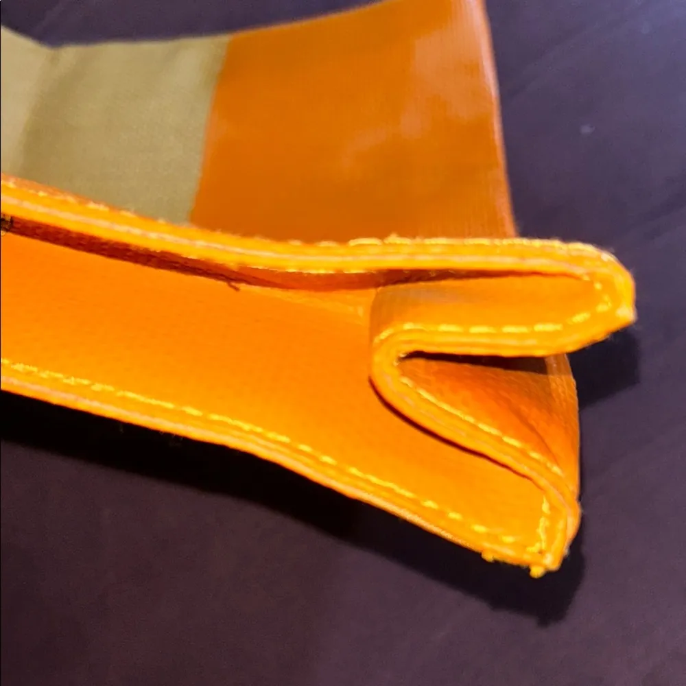 Tommy Bahama Tan and Orange Burlap Tote - Image 5