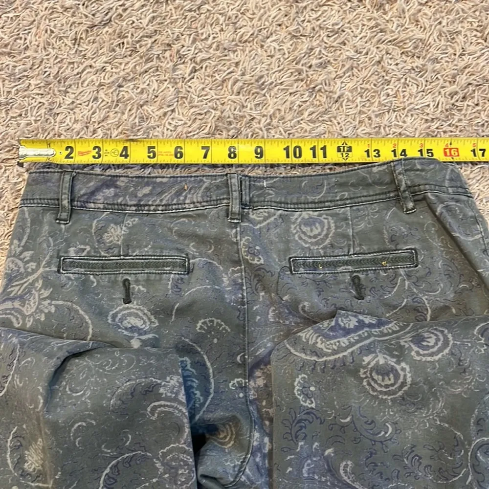 Anthro Pilcro and the Letterpress Fit/Hyphen Green Chino Paisley Pants Size 27 - Image 6