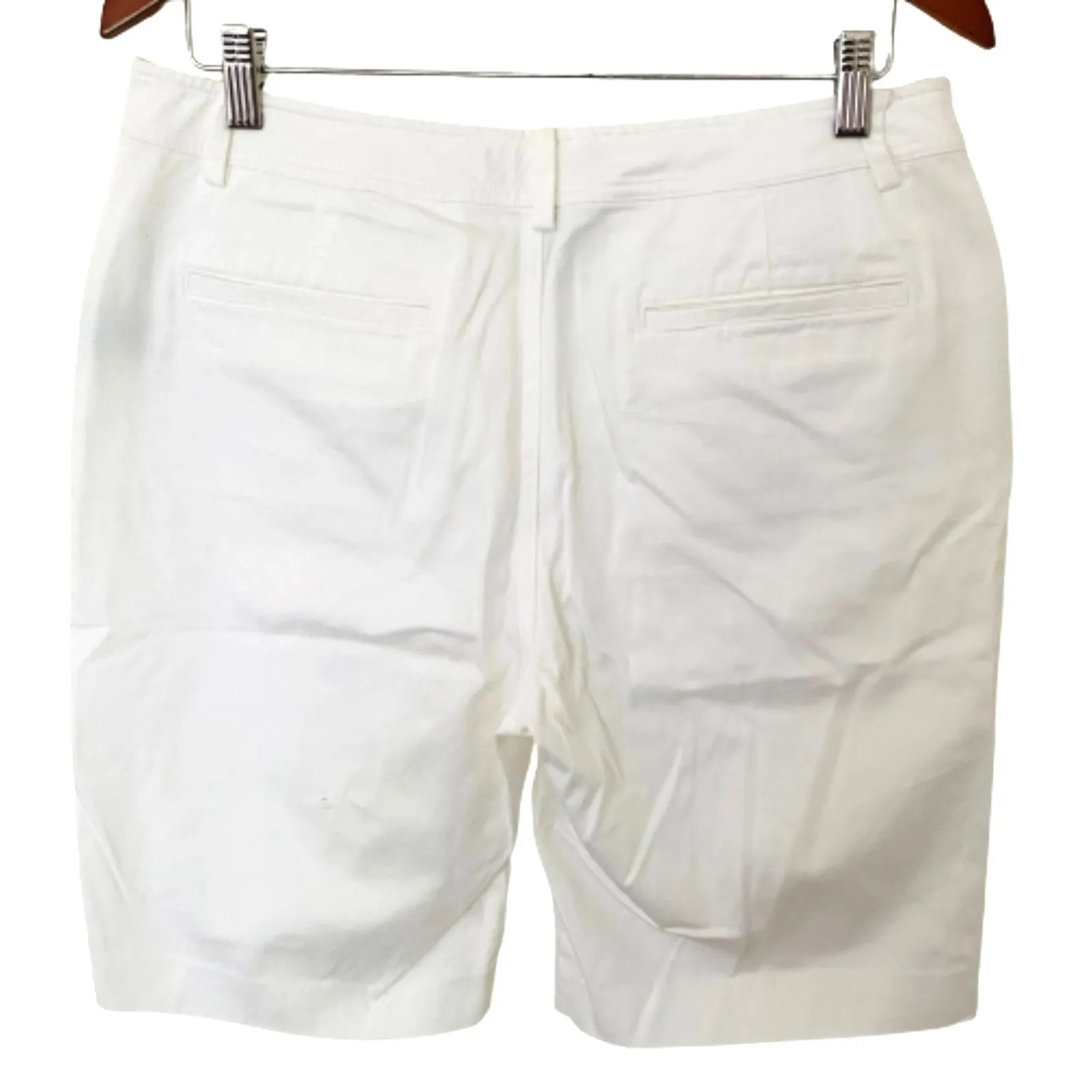 Lauren Ralph Lauren White Cotton Bermuda Summer Shorts Womens Sz 10 - Image 2