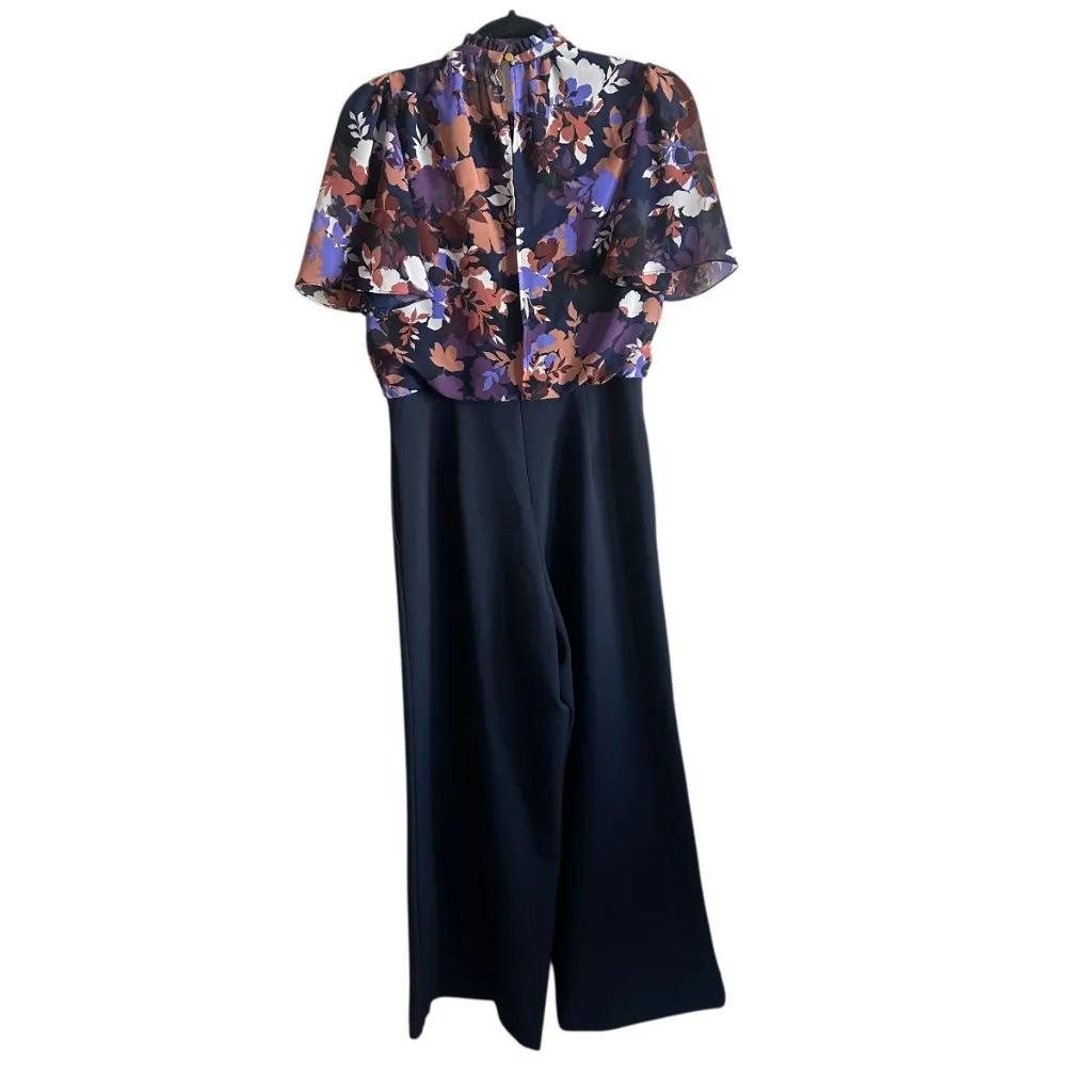 Julia Jordan Chiffon Floral Jumpsuit Wide Leg Trouser Pants Outfit Size 6 Womens - Image 8