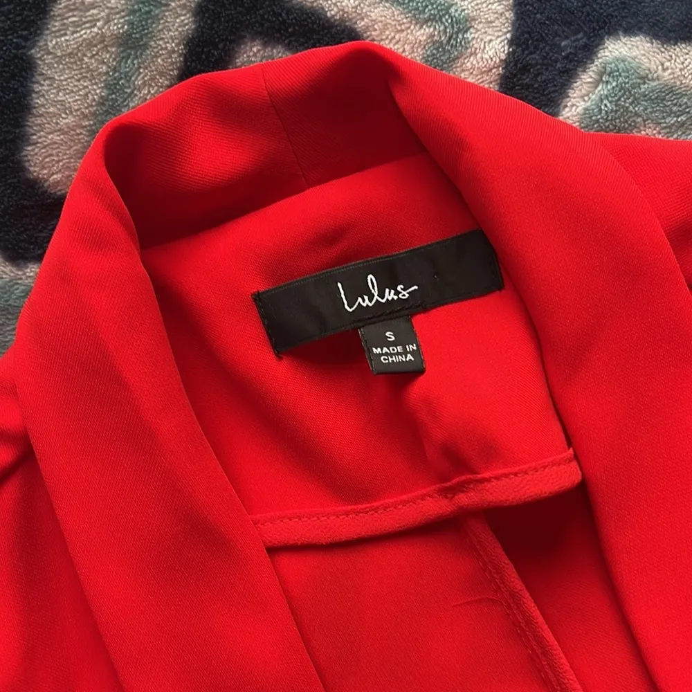 Lulus Miss Punctuality Red Lightweight Blazer - Image 6