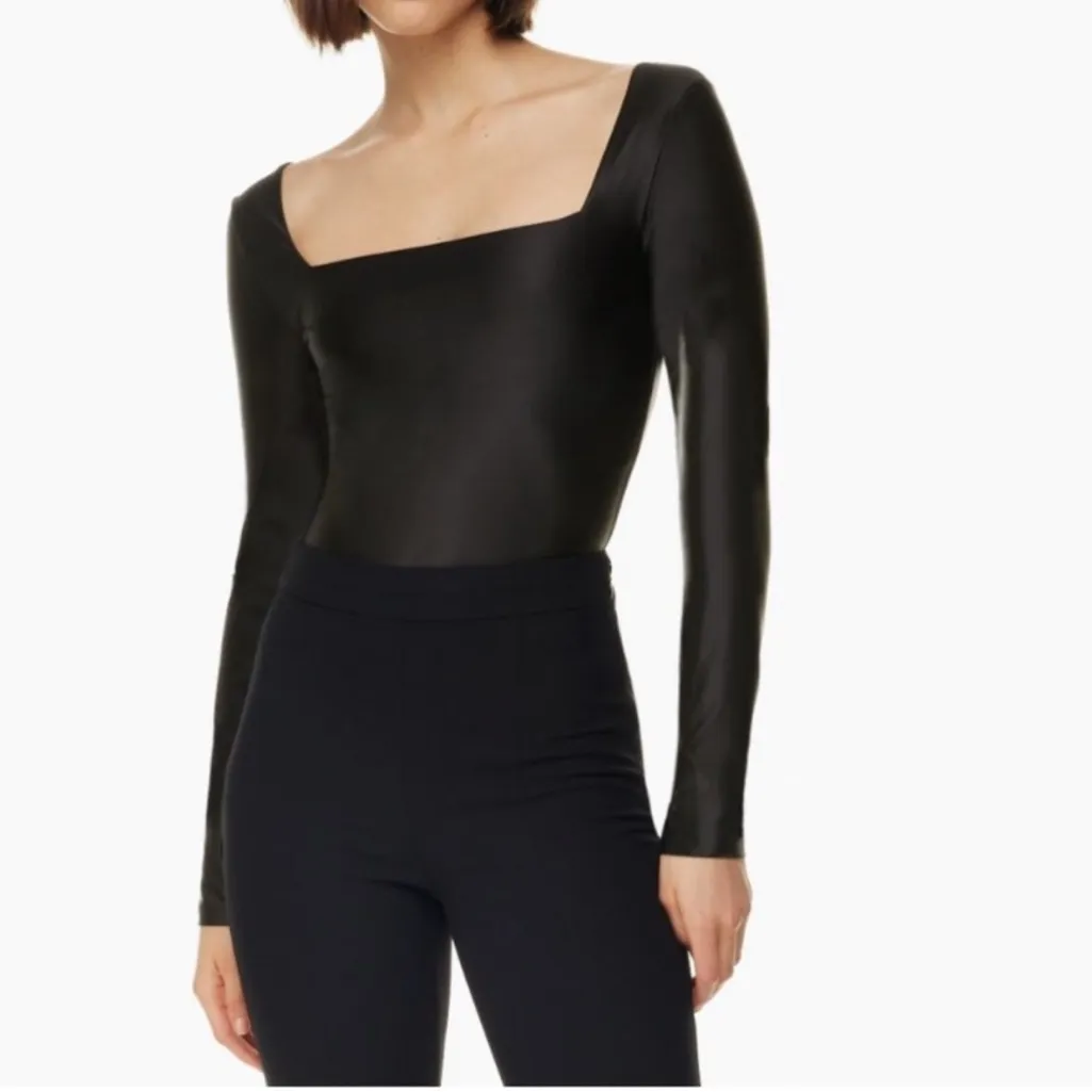 Babaton Satinette Squareneck Longsleeve Bodysuit Medium - Image 4