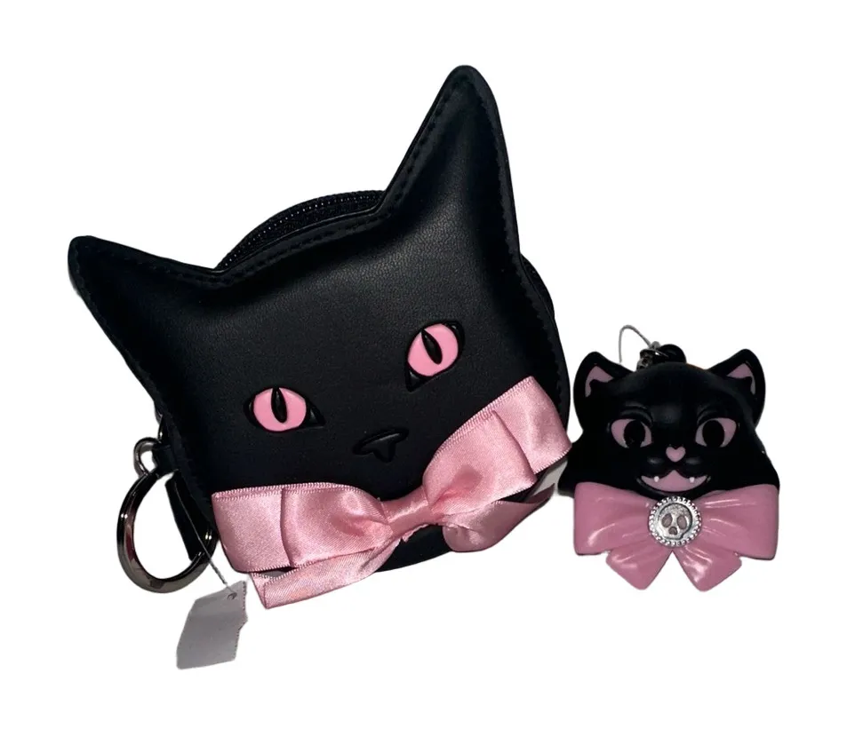 Black Cat Set – Coin Purse + Light-Up PocketBac Holder - Image 1