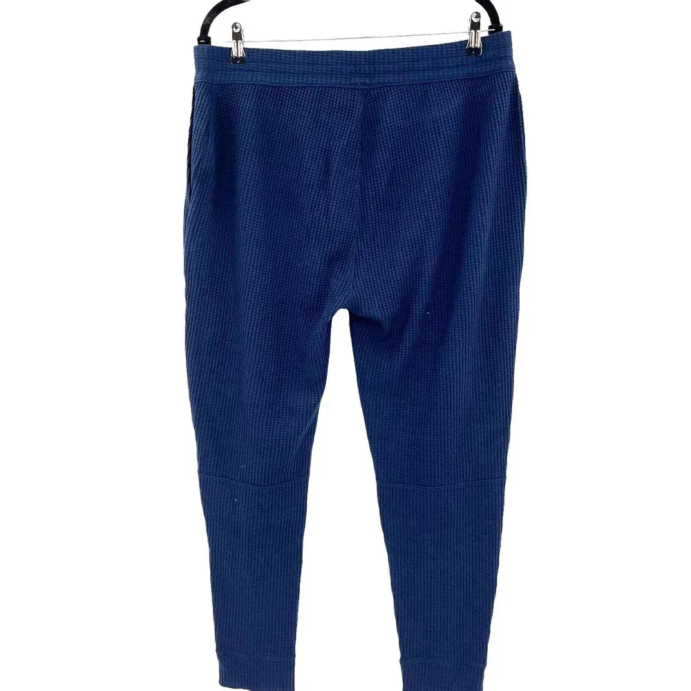 Faherty Yule Waffle‎ Knit Joggers Leggings Midnight Navy Blue Size XL - Image 7