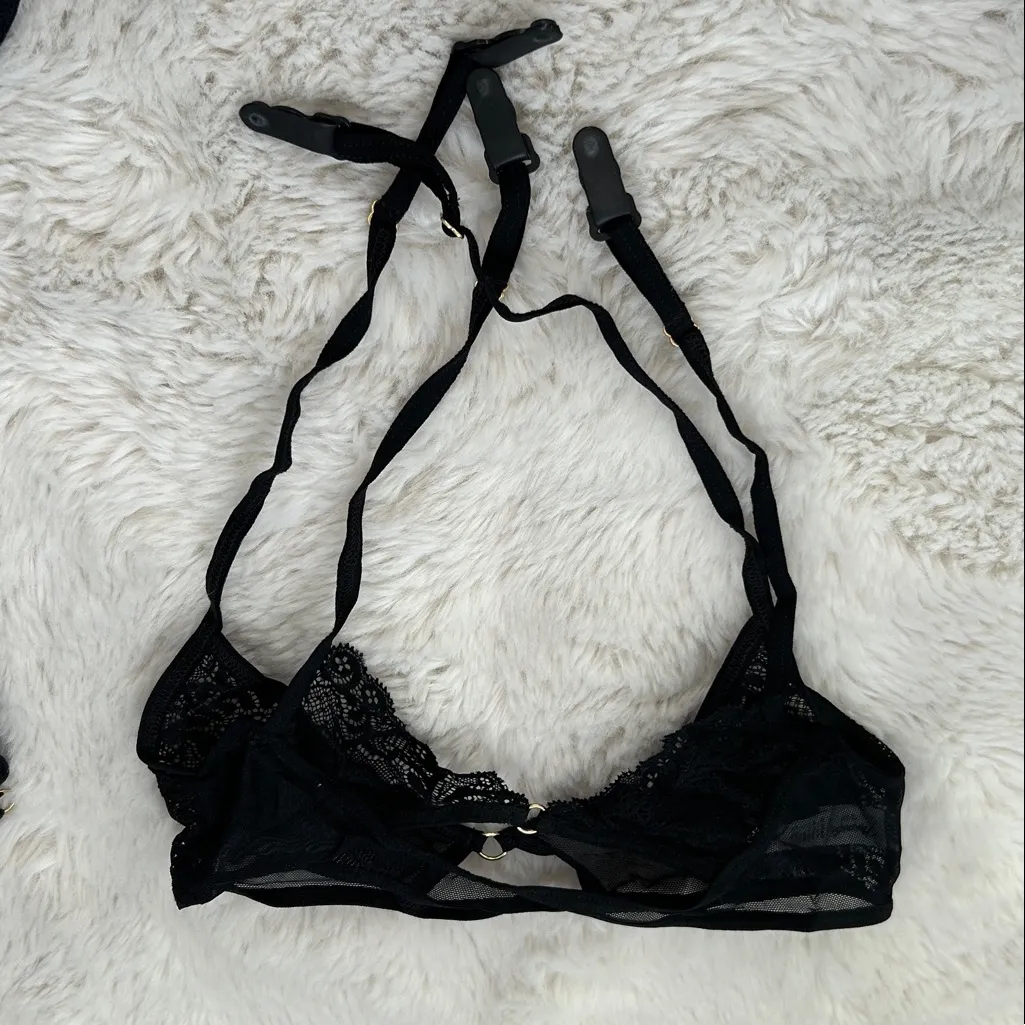 Mapale Black Four Piece Garter Straps Set Size undefined - Image 3