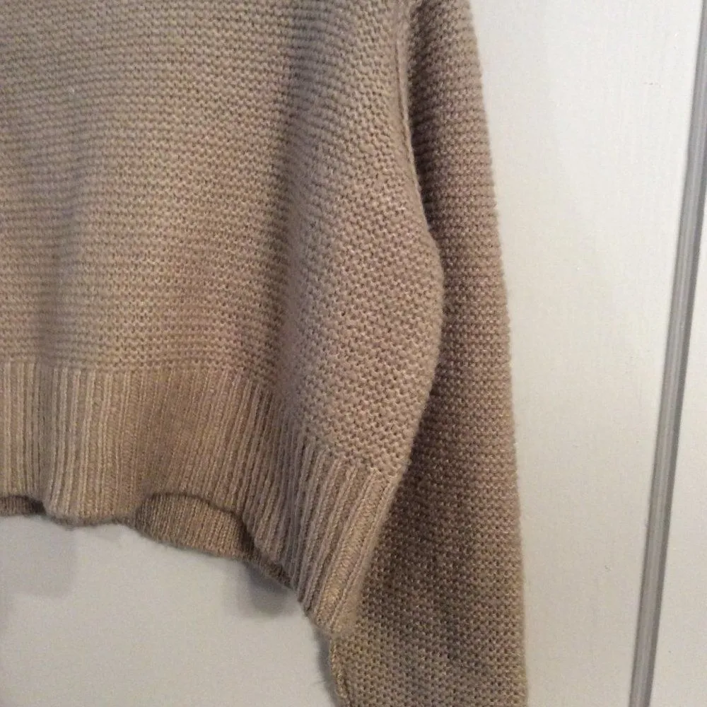 Elodie Mock Neck Crop Sweater Pull over sweater XL women's cozycore - Image 4