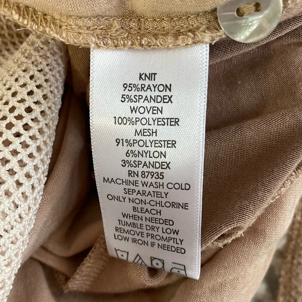 LOGO by LORI GOLDSTEIN Mix Media Mesh Top - Image 6