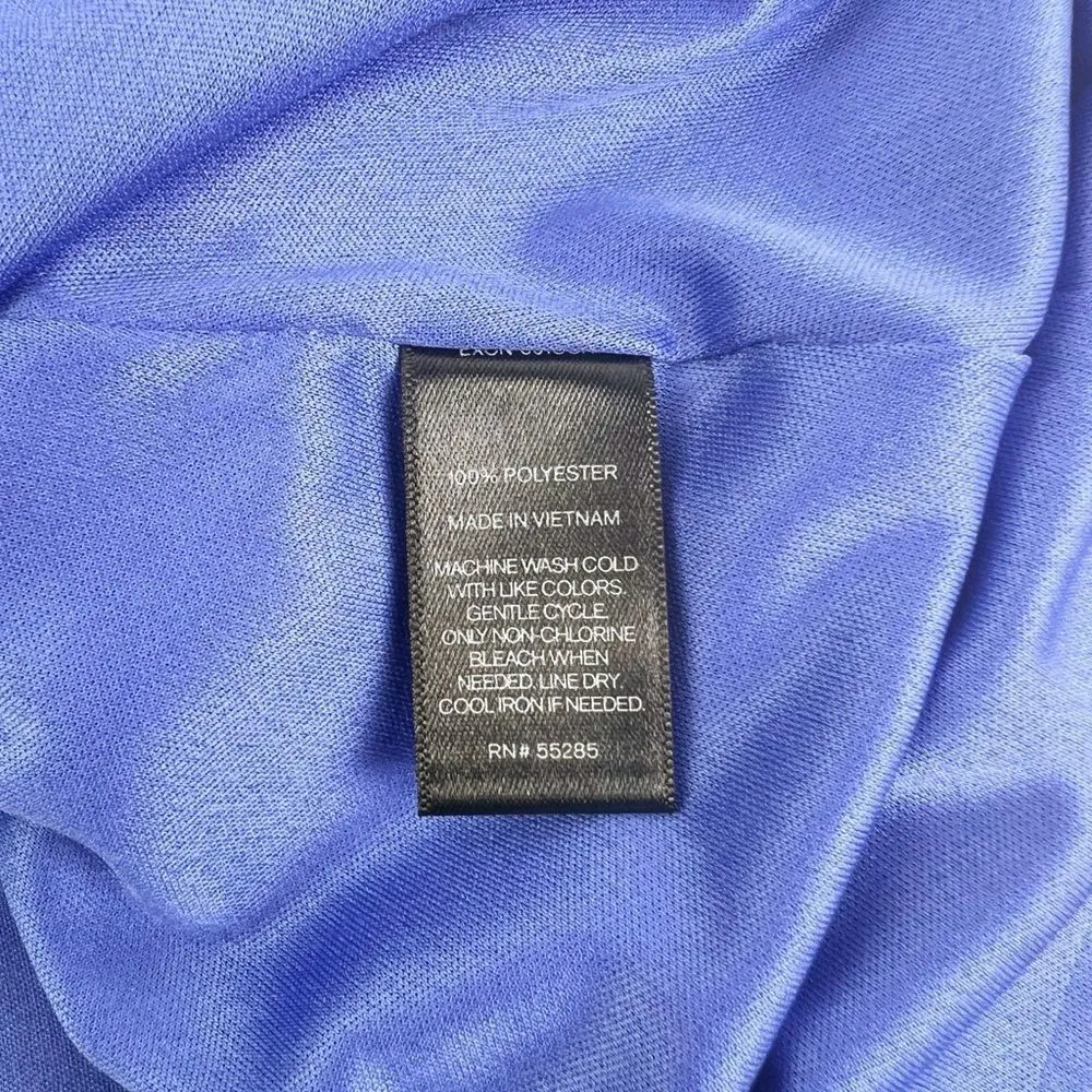 Express Periwinkle Blue‎ High Neck Fit & Flare Sleeveless Cocktail Dress Size 6 - Image 6