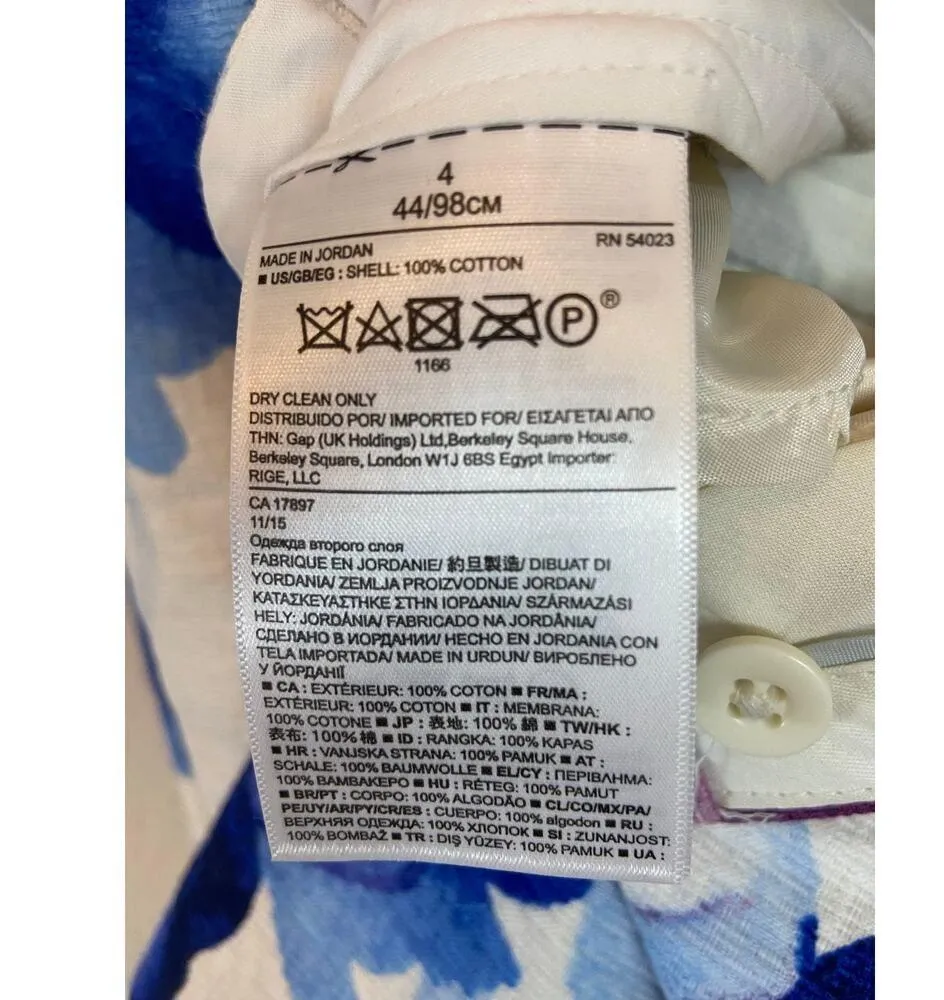 Banana Republic Floral Textured Slim Fit Mid Rise Ryan Size 4 pants - Image 3