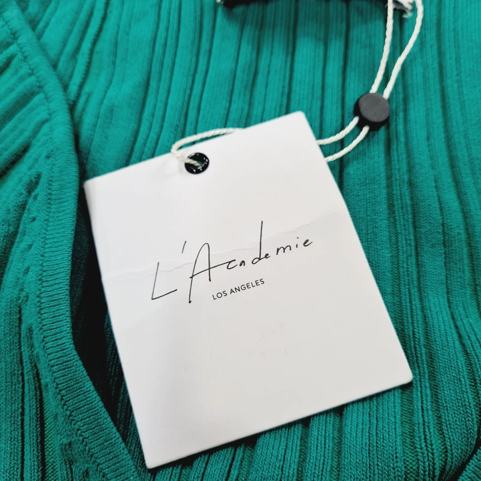 L'Academie Pabla V Neck Midi Dress in Green XS - Image 6