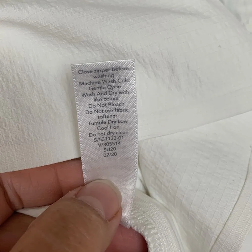 Athleta Womens large crest skort white tennis athletic travel casual preppy - Image 9