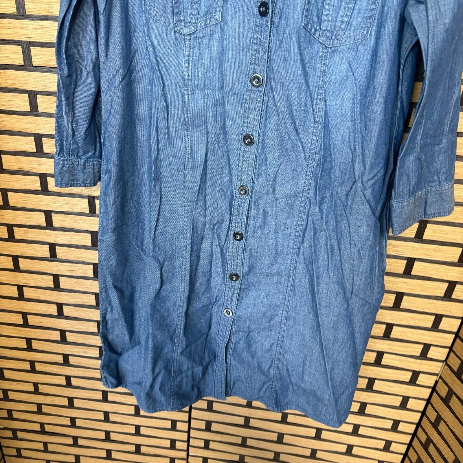 Chico’s Denim Button Up Dress Size 0 (Size 4) - Image 4