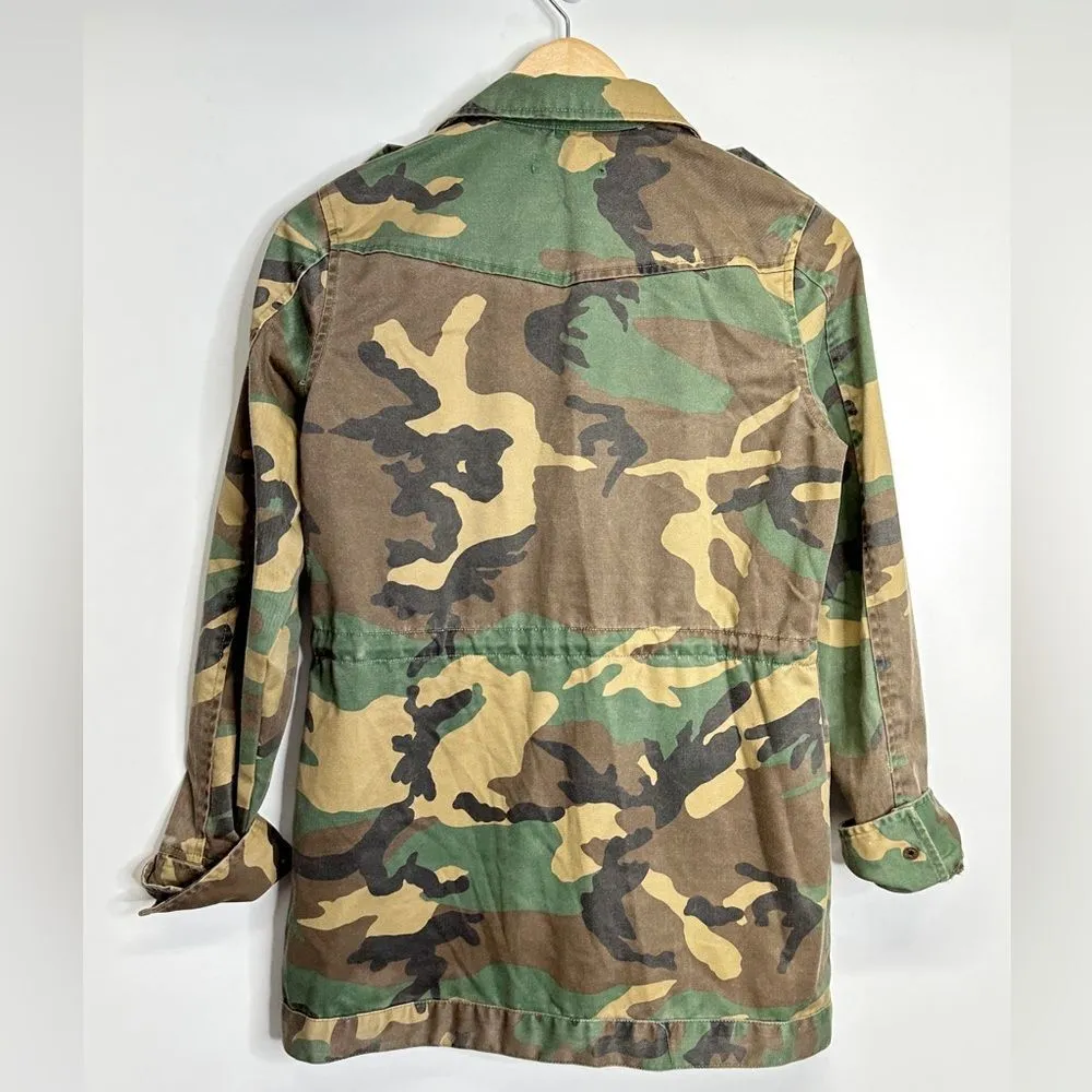 Bycorpus Jacket Camouflage Size Small Collared Military Buttoned Green - Image 3