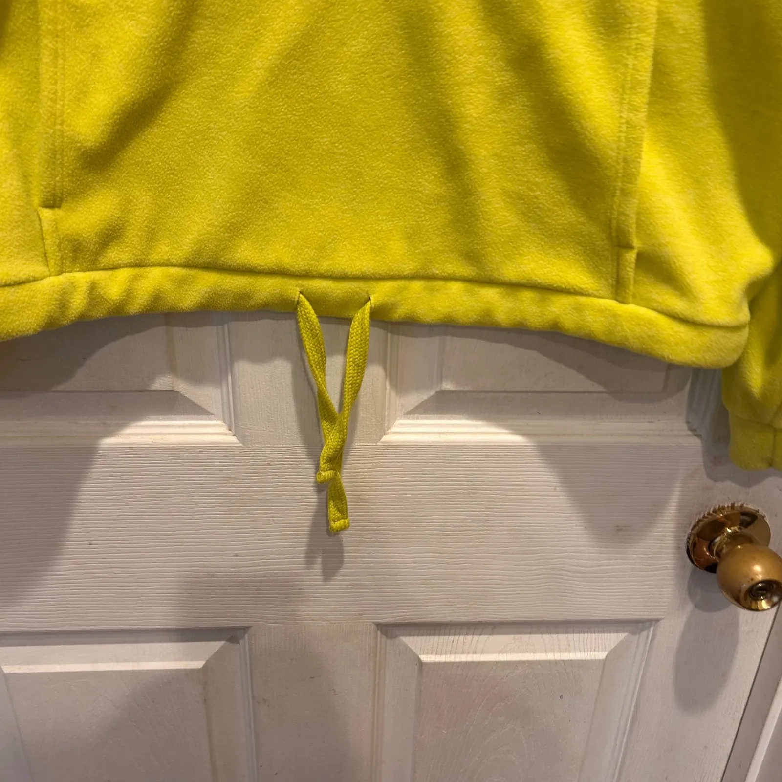 Beyond Yoga Fluorescent Yellow New Terrain Fleece Sweatshirt L Made in USA - Image 2