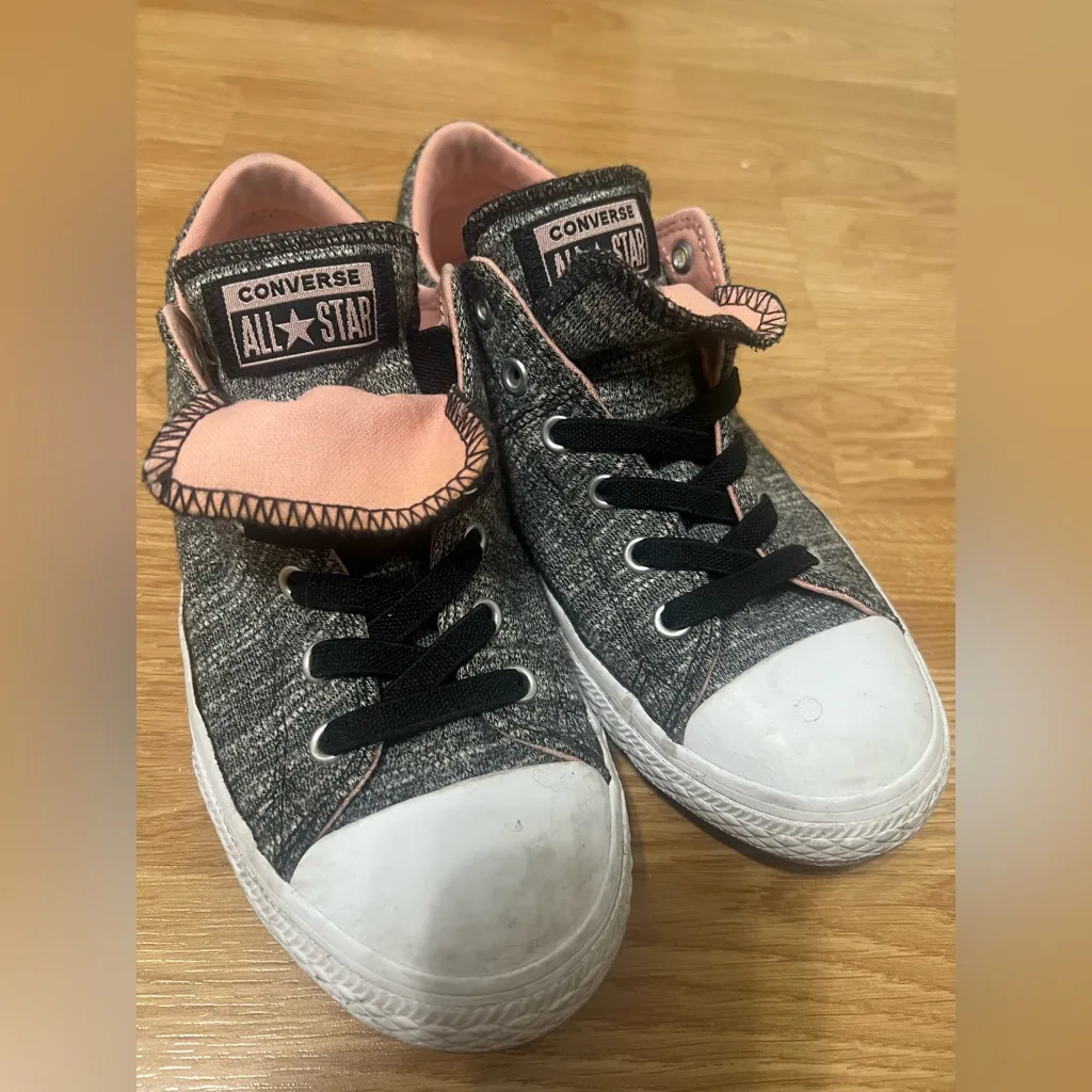 Converse Women’s ' Gray and Pink All Star Shoes ( Size EU 37) - Image 7