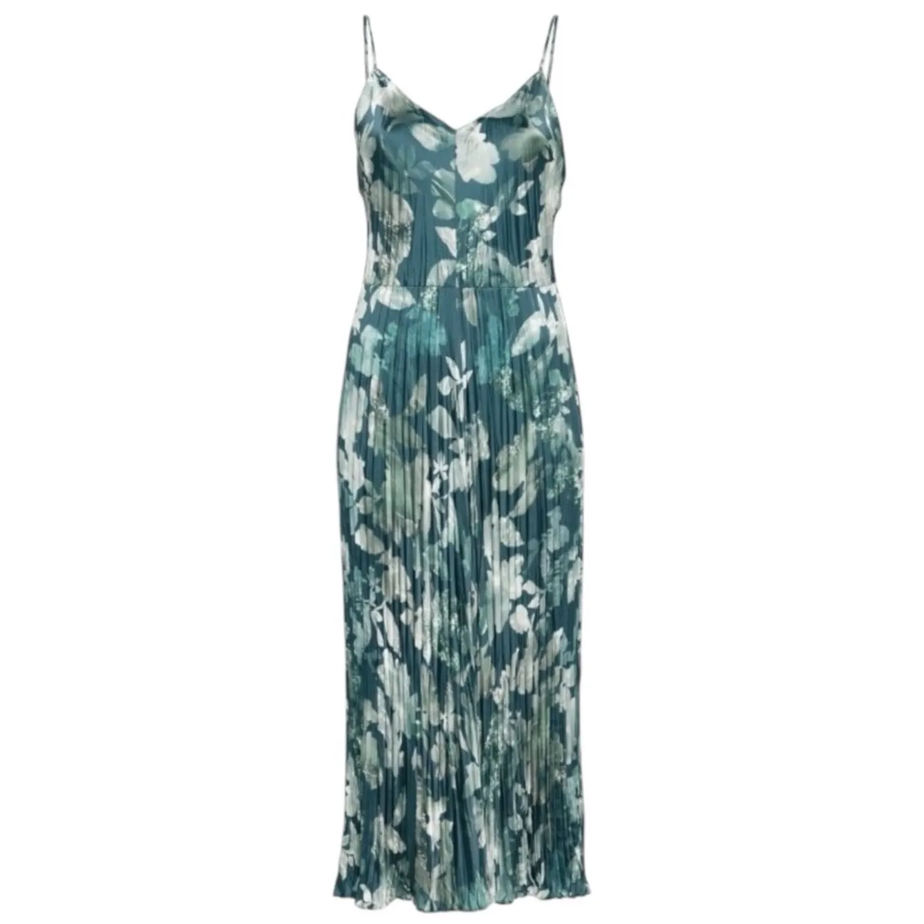 NWT VINCE‎ Shimmer Lake Crushed Cami Midi Dress Sz XXS $445 - Image 4