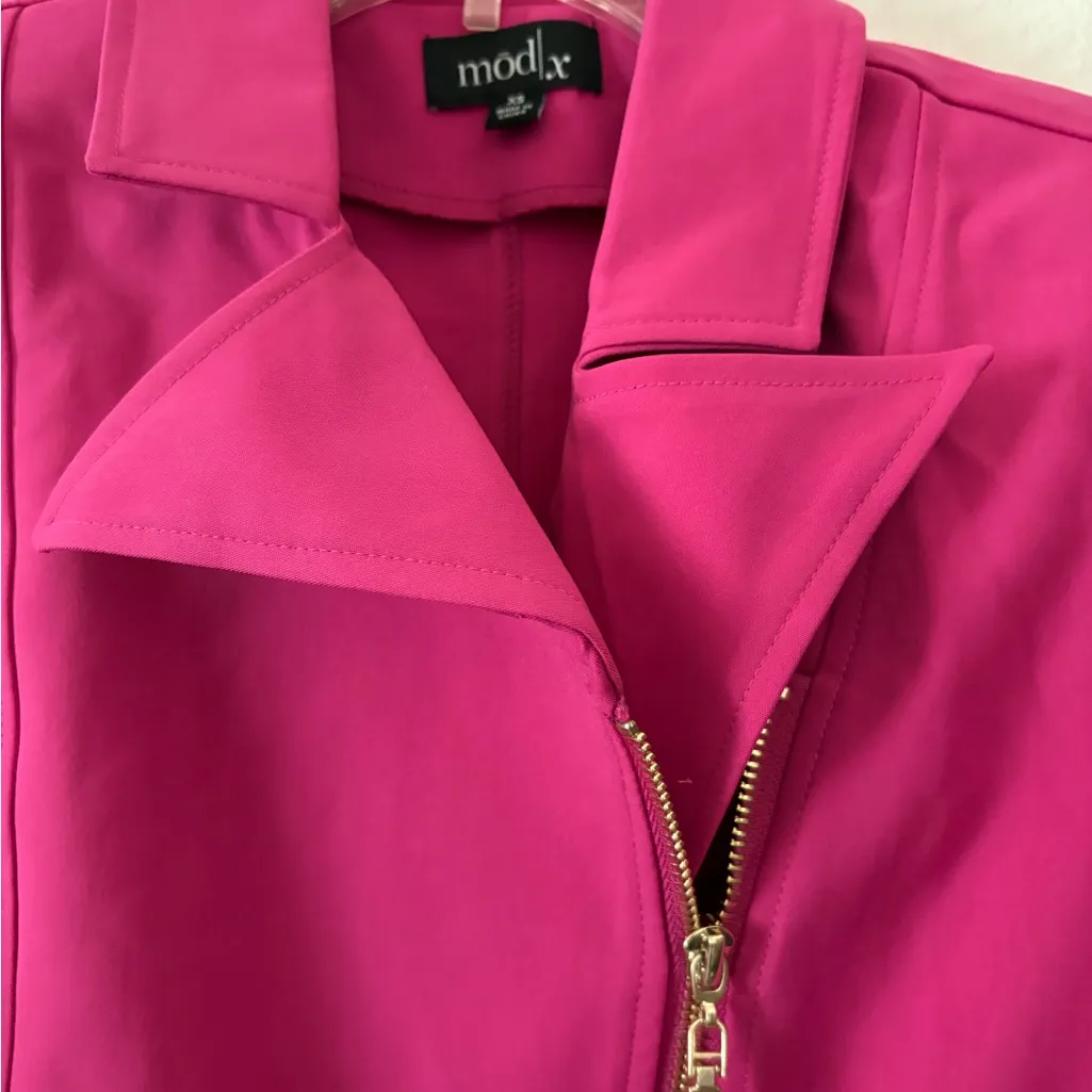 Women's Pink Jacket Mod/ x New Size XS - Image 3
