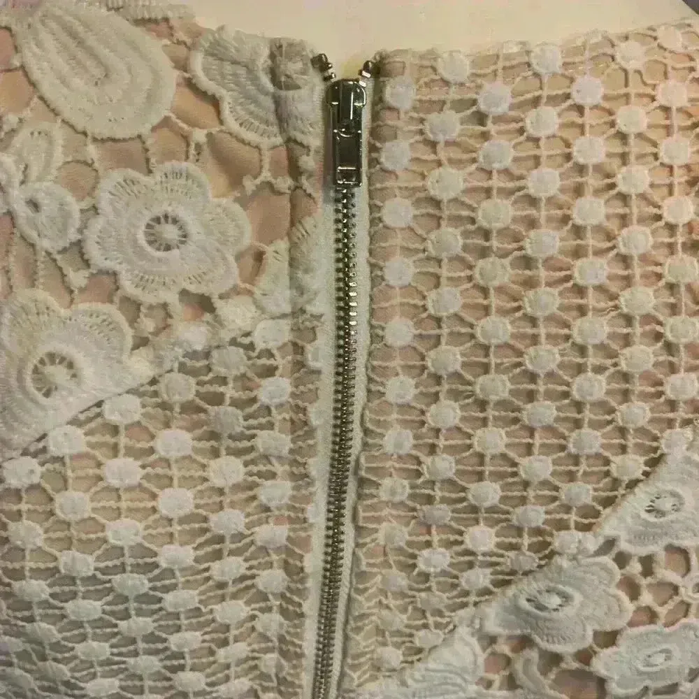 Lulus My Dearest dress crochet lace overlay lined ruffle hem Size medium #310 - Image 11