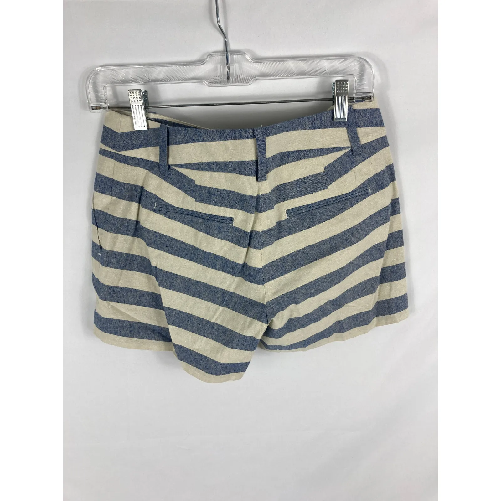 NWT Ann Taylor Blue White Stripe Shorts Size 2P - Image 3