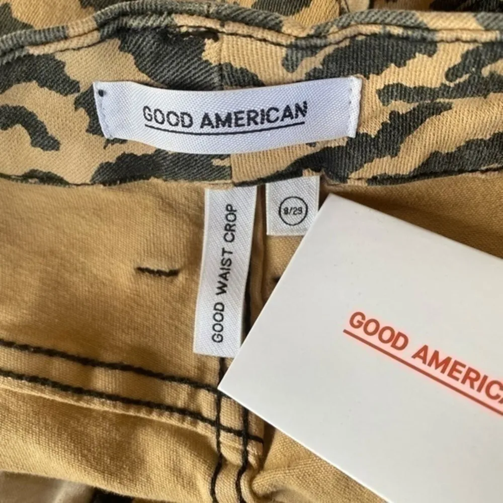 GOOD AMERICAN Jeans Good Waist Crop Zebra Print Size 8 - 29 - Image 6