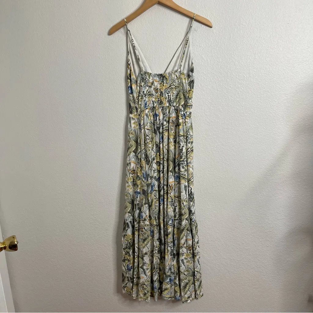 Abercrombie & Fitch Linen Tropical Maxi Dress Size Small - Image 7