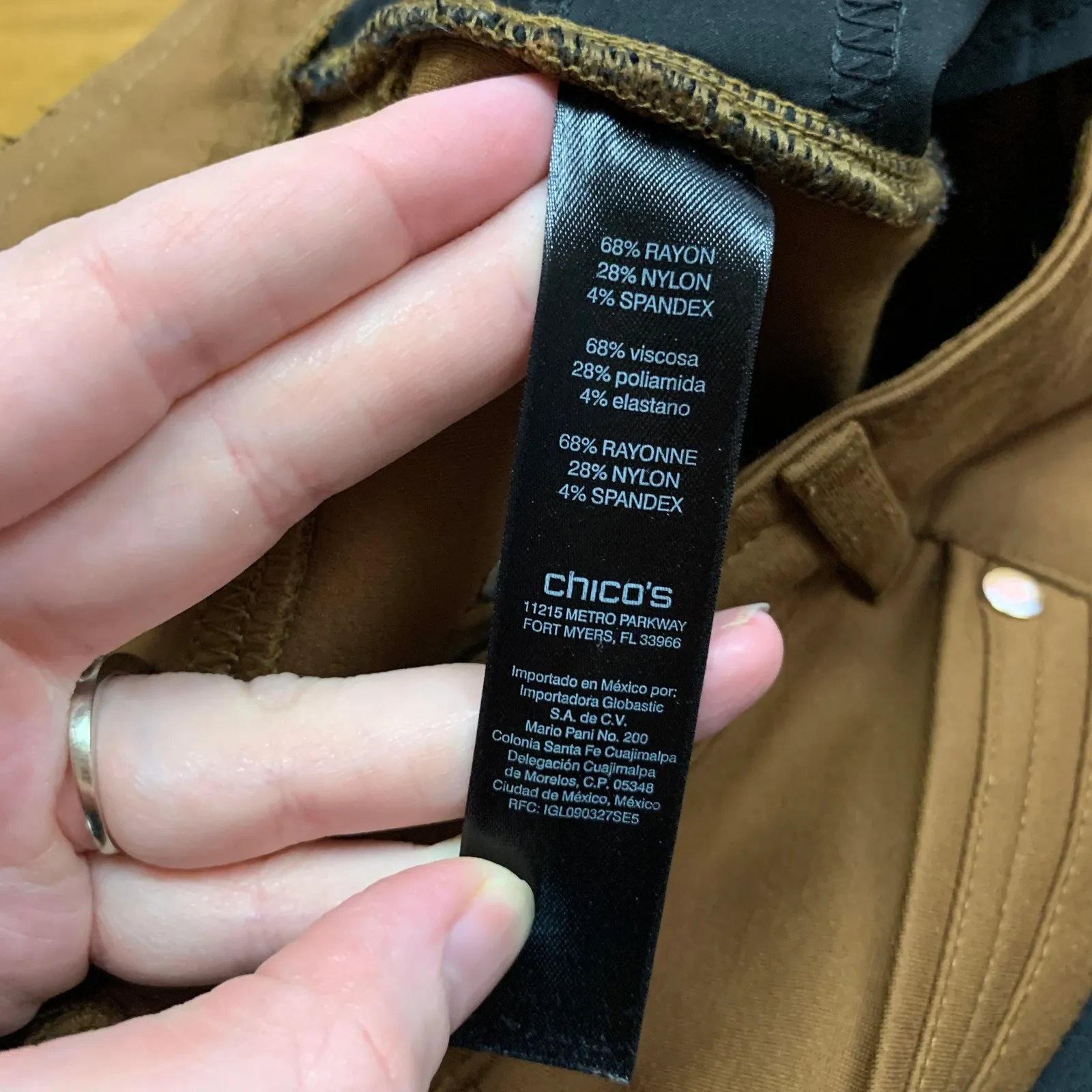 Chicos So Slimming Women Pants Size 4 Brown Career Stretch Trousers Ankle Skinny - Image 7