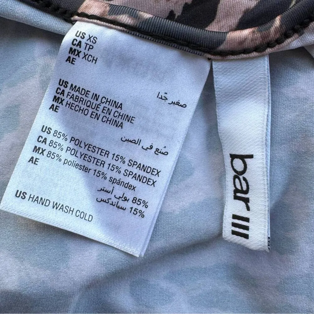 BAR III Beach Cheetah Pool Coverup Animal Print Adjustable Stretch Brown NWT XS - Image 7