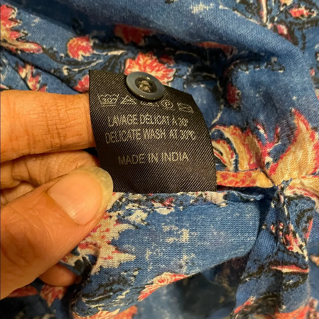 EUC Isabel Marant Etoile blue floral popover top - Image 5