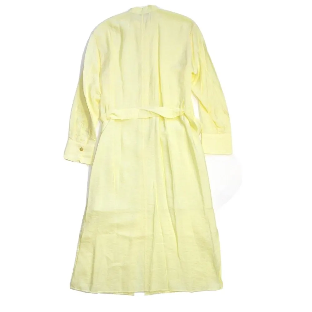 NWT Vince Belted Button Down Midi in Sun Creme Yellow Lightweight Shirt Dress S - Image 7