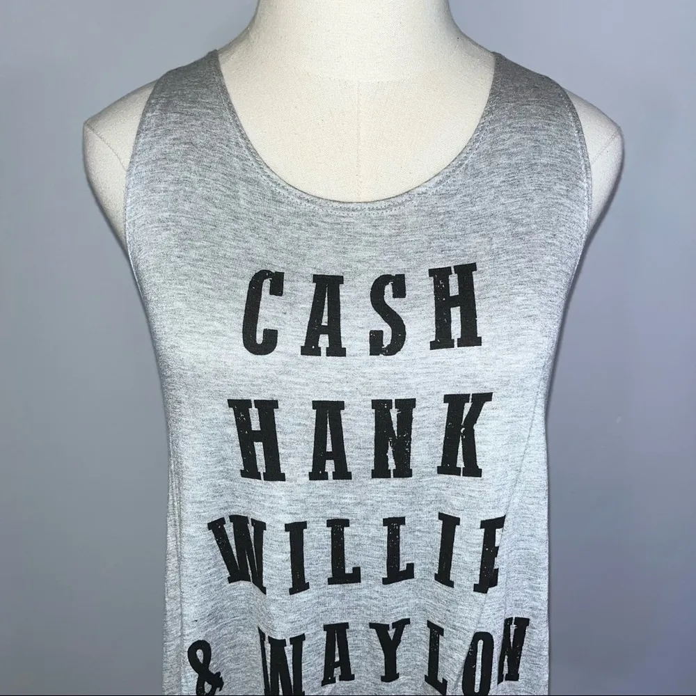 TRIUMPH Gray Graphic Tank Top Small Classic Country Western Music - Image 2