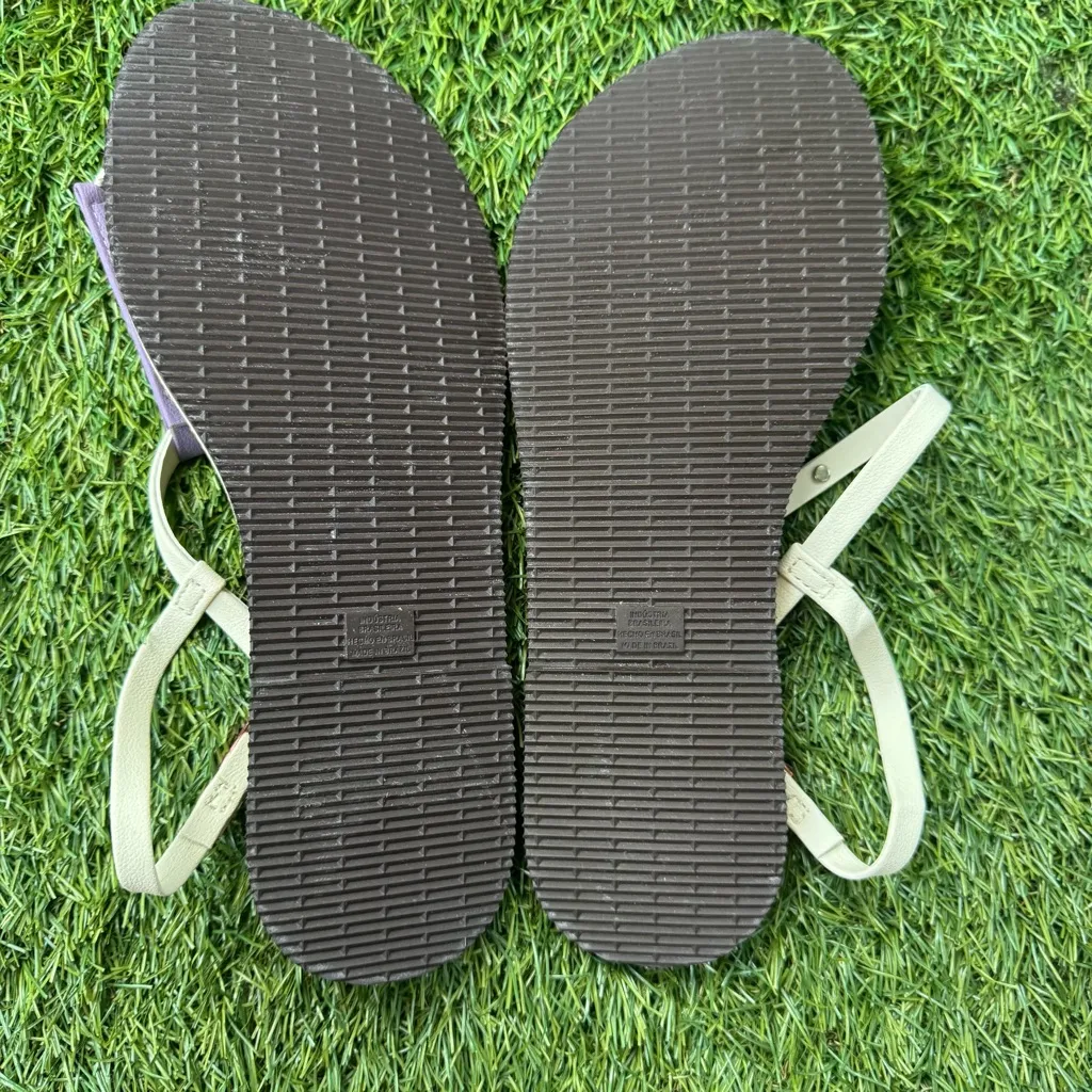 New Havaianas Women's You Rio Sandals Purple Ivory Size 8.5 - Image 10