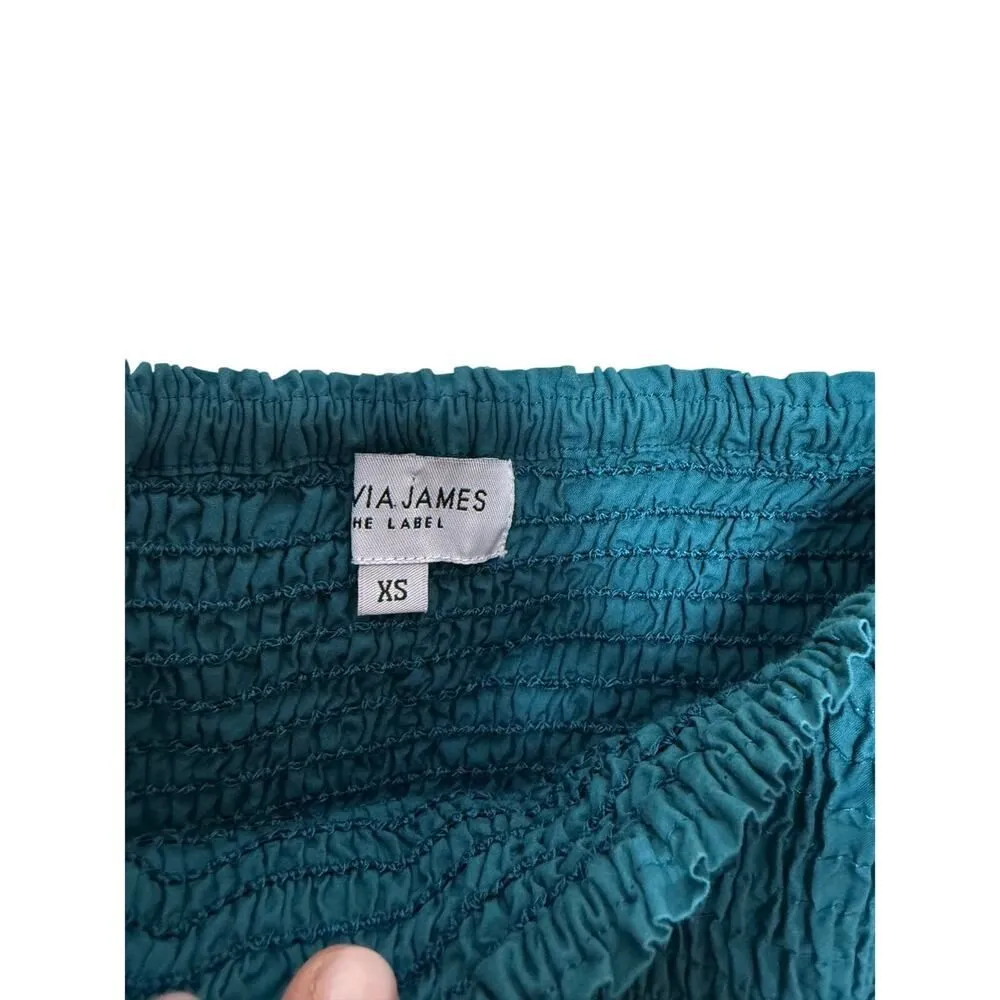 Olivia James the Label Bridget Top in Atlantic Green Sz. XS - Image 3